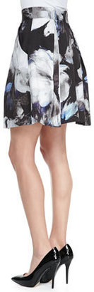 Milly Katie Floral-Print A-Line Skirt