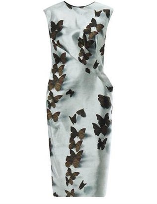 Lanvin Butterfly-print fitted dress