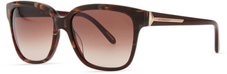 Givenchy Square Tortoise Sunglasses, Burgundy
