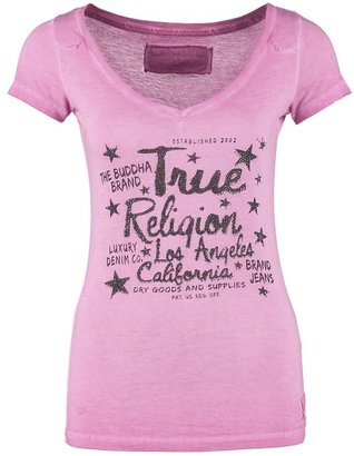 True Religion Print Tshirt rasberry rose