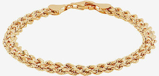 Fine Jewelry 10K Gold 4.9mm 7.25" Double Rope Bracelet