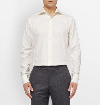 Canali Ivory Slim-Fit Cotton Shirt