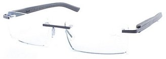 Tag Heuer TAG 8110 001 Matte Black and Black Tremds Rimless Eyeglasses
