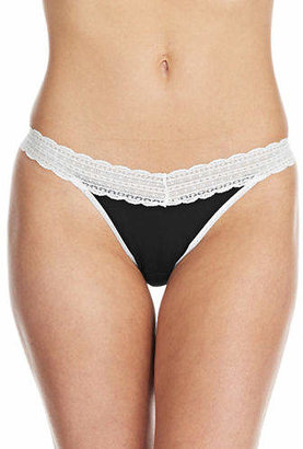 Lord & Taylor Modal Thong Stretch Lace Trim