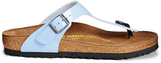 Birkenstock Gizeh Lagoon Blue Patent Flat Sandals