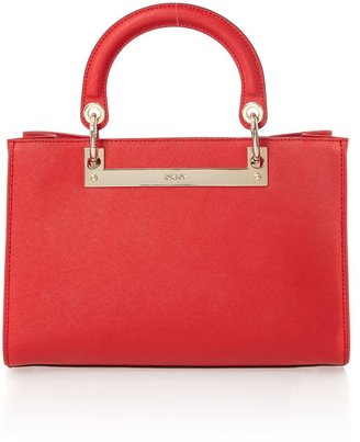 DKNY Soft saffiano red medium tote bag