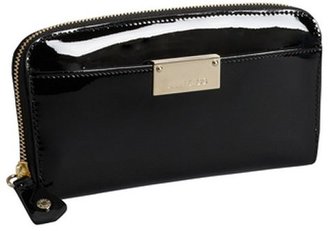 Jimmy Choo black patent leather zip around 'Rush' continental wallet