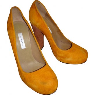 Carven Orange Leather Heels