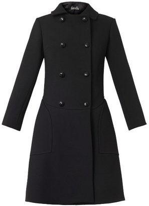 Freda Double-breasted wool-crepe coat
