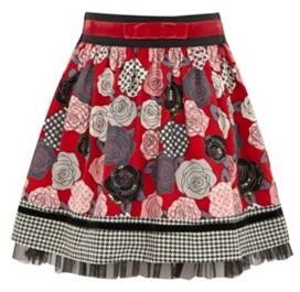 Yumi Printed flower skirt