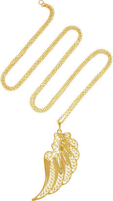 Mallarino Violetta 24-karat gold-vermeil filigree necklace