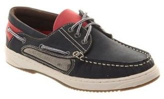 Chatham Womens navy/red 'Panama' boat shoes