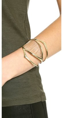 Alexis Bittar Chain Ribbed Cuff Bracelet