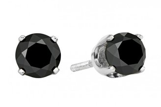 Ice 1 CT Black Diamond Stud Earrings