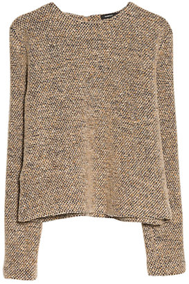 MANGO Wool Blend Knit Sweater, Light Beige