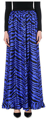 Ungaro Zebra-Print Silk Skirt