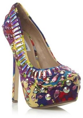 Steve Madden DITZY - MULTI Gemstone Embellished High Platform Court Shoe