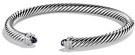David Yurman Cable Classics Bracelet with Black Onyx and Diamonds, 5mm