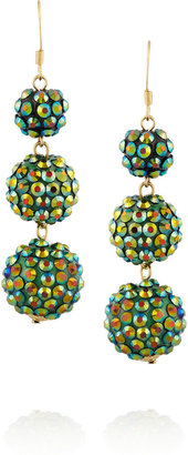 Kenneth Jay Lane Gold-tone crystal earrings