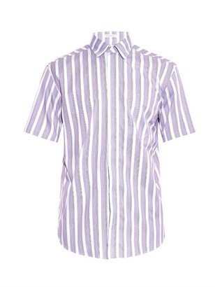 J.W.Anderson Short-sleeved striped cotton shirt