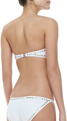 Norma Kamali Sunglass Underwire Bikini Top with Studded Trim