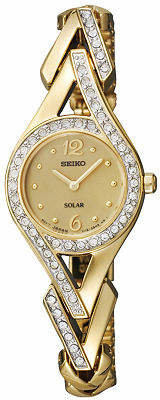 Seiko Womens Gold Tone Stainless Steel Bracelet Watch-Sup176 Family