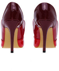 Petaloid Red Pointed High Heels
