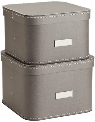 Container Store BigsoTM Oskar Boxes Grey Set of 2