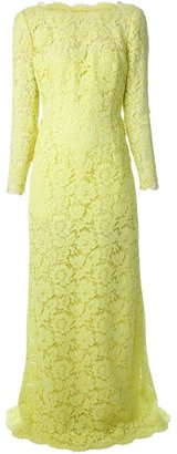 Valentino floral macrame gown