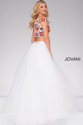 Jovani Two-Piece Tulle Prom Ballgown 48790