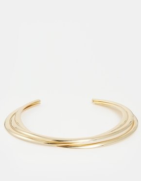 Pieces Ci Collar Necklace - gold