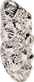 Givenchy Silver Crocodile Skin Ring