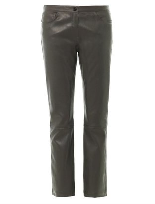 The Row Landly leather trousers