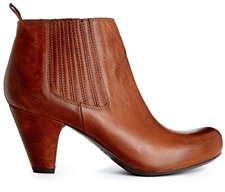 Gardenia Leather Heeled Ankle Boots - Oregon cognac