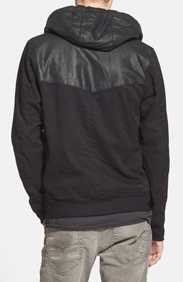 Zanerobe Zip Hoodie with Leather Trim (Online Only)