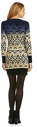 Jessica Simpson Ombre Jacquard Sweater Dress