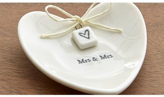 Crate & Barrel Mrs. and Mrs. Ring Dish