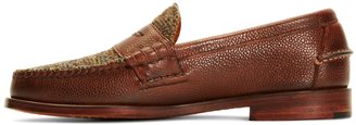 Brooks Brothers Rancourt & Co. Wool Plaid Penny Loafers