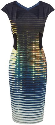 Karen Millen Modern Stripe Print On Dress