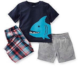 Carter's Boys' 12M-4T Blue 3-pc. Shark Print Pajama Set