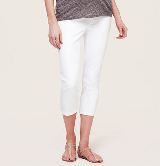 LOFT Petite Maternity Cropped Jeans in White
