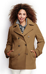 Classic Women's Plus Size Luxe Wool Peacoat-Vicuna
