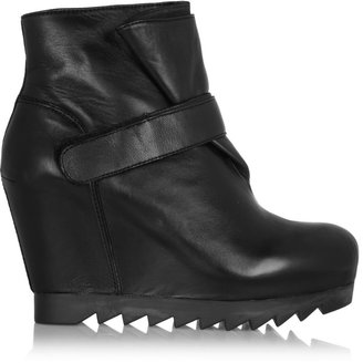 Ash Horizon leather wedge ankle boots