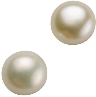 R & E 9 Carat White Gold Freshwater Pearl Stud Earrings