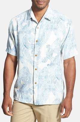 Tommy Bahama 'Paisley Pipeline' Original Fit Silk Campshirt