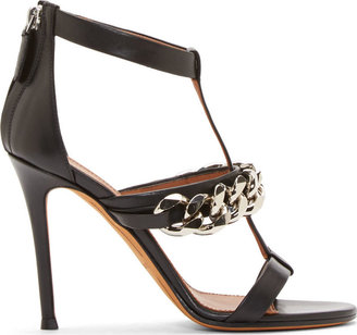 Givenchy Black Curb Chain Mirtilla Heels
