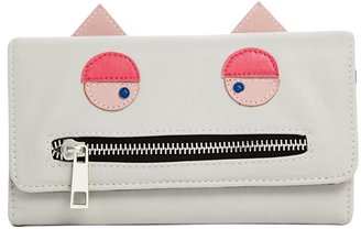 ASOS Fold Over Purse With Monster Face & Zip