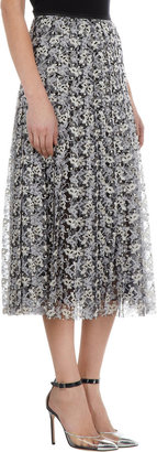Christopher Kane Floral Lace Pleated Skirt