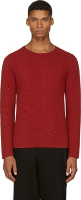 J.W.Anderson Burgundy Smock Knit Sweater