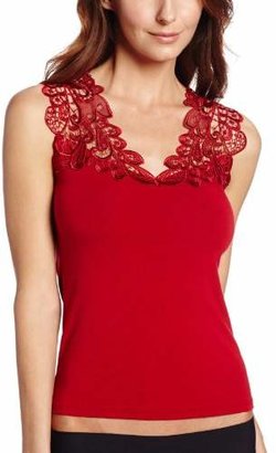 Arianne Women's Teri Guipure Lace Shoulder and Back Trim Camisole